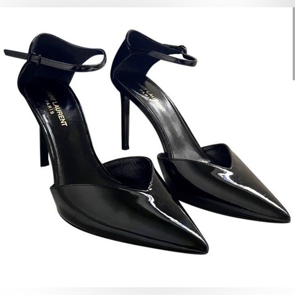 Zizi Black Patent Leather Ankle Strap Pump - Picture 2 of 11